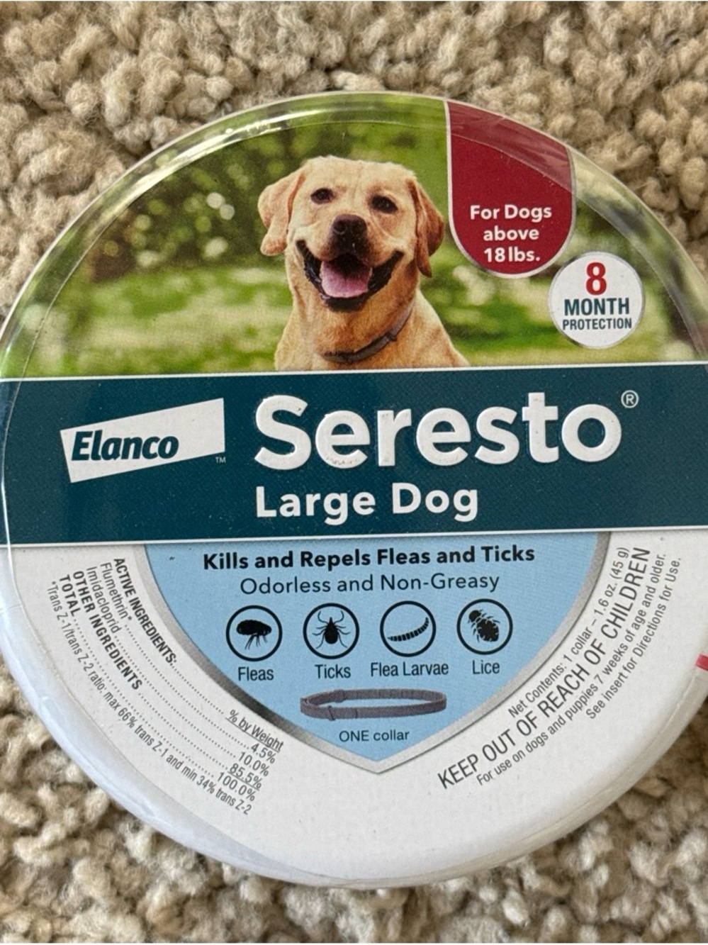 Elan Seresto Large Dog Flea & Tick Collar